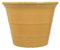 Gardenesque 40cm Recycled Plastic Outdoor Plant Pot, Frostproof and UV Resistant with Drainage Holes, Ribbed Design and Glaze Finish, Lightweight Recycled Plastic, H31 x W40 cm - Yellow