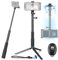 ShellBox wasserdichte Selfie Stick with wasserdichte Handyhülle Set Unterwasser Wasserfeste Handyhülle Schwimmen Baden Tauchen Surfen Bootfahren Compatible iPhone 15 14 13 16Pro Max Samsung S23