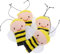 ibasenice 4 Stück Bienen-fingerpuppenspielzeug Fingerpuppen in Tierform Geschichtenerzählende Fingerpuppen Puppen Für Kleinkinder Weiches Stoffpuppen-geschichtenspielzeug Tierpuppen Plüsch