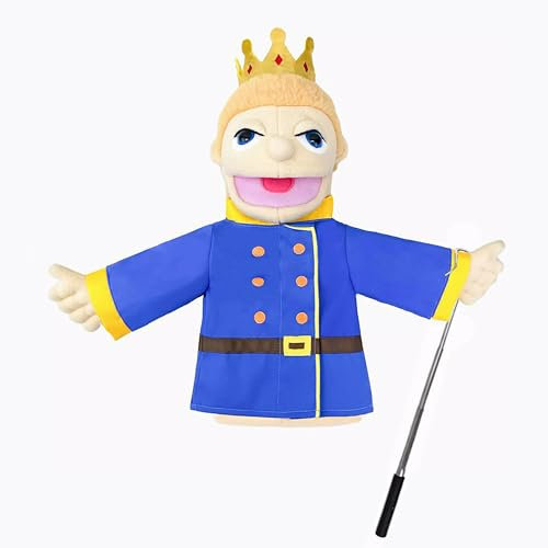 LOMTRATS Theater-Handpuppen für Kinder,inklusive Lehrer,Polizist,Bauer,Pirat,Detektiv usw.mit beweglichen offenen Mündern,perfekt zum Geschichtenerzählen,Unterrichten,als Festgeschenk,1 Stück