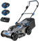 ROYAL GARDEN Tondeuse à gazon électrique sans fil 40 V 43,2 cm, tondeuse à gazon sans balais, 6 hauteurs, portable et légère, 2 batteries 20 V et chargeur, convient pour le jardin, les petites cours