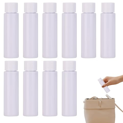 Dewireaey Flacons De Voyage Rechargeables - 10 Bouteilles de Voyage Miniatures,Dispenseurs Portables Vides Anti-Fuites 30 mL pour Tonique Gel Douche Lotion Après-Shampoing Nettoyant Visage Crème