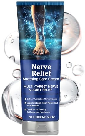 Nerven-Creme – 100 g Beruhigende Salbe mit schneller Absorption | Fußcreme | für Damen und Herren Komfort und Reparatur von Gelenken, Knien, Beinen, Ellbogen und Nervenkrankheiten