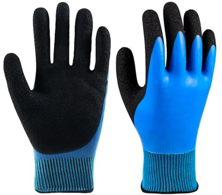 Flylin 2 Paar Elektriker Handschuhe, Flammhemmende Spannungsbestä Ndigkeit Rutschfest Gummi-Elektrikerhandschuhe für Elektrische Wartung Instrume (1000 V Blau)