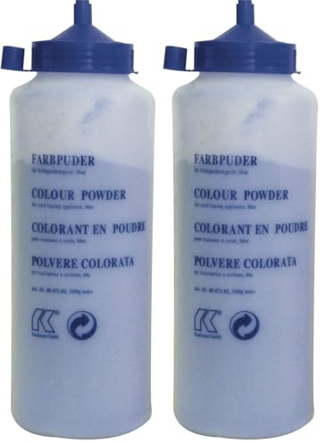 KAUFMANN 40.871.02 Farbkreide blau in Pulverform 360 Gramm in Flasche, dunkelblau (Packung mit 2)