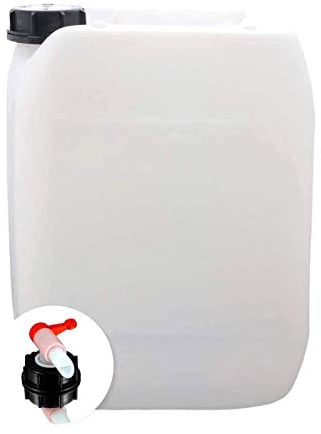 S-Pro - Bidon Eau Potable et liquides 10l - Réservoir d'eau avec Robinet et Bouchon à vis DIN51 - Jerrican Eau Potable de qualité Alimentaire & sans BPA pour l'intérieur & l'extérieur - Non rempli