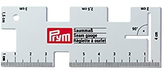 Prym 610736 Règle à Ourlets, métal, Metallic, 14.8 x 7.2 x 2.5 cm