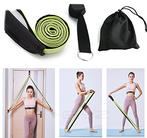 Resistance Band + Door Anchor, Workout Pull UP Stretching Loops, Mobility Powerlifting Pilates Yoga Stretchers, Legs Glutes Fitness Exercise Physical Therapy Door Straps, for Home Gym Training