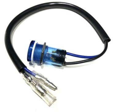 Streetparts24 12V Kontrollleuchte Blau mit Kabel & 15mm Schraubgewinde – passend für Zündapp, Hercules, Kreidler, Mofa, Moped, Mokick, Roller & Motorrad – Universal