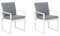 Beliani Exklusive Gartenstühle aus Aluminium 2er Set grau Pancole