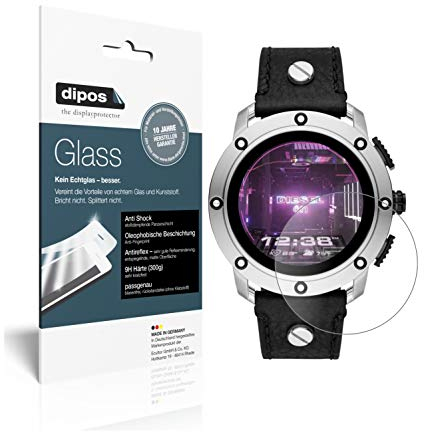 dipos I 2X Pellicola Protettiva Opaco Compatibile con Diesel On Smartwatch Axial Protezione Vetro Flessibile 9H