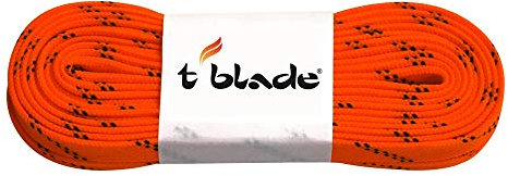 t-blade Schnürsenkel für Schlittschuhe gewachst Neonorange Länge 120 (305 cm) ab Schuhgröße 44