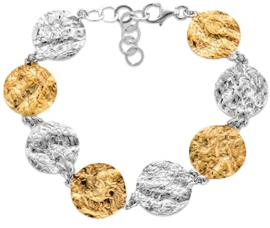 Mehrfarbiges Damenarmband Aus Sterlingsilber Mit Karabinerverschluss