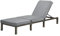 SVITA Peach Gartenliege Sonnenliege Polsterauflage Klappbar Polyrattan Grau