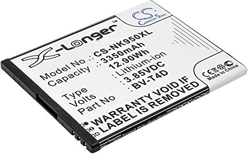 TCTK Akku 3350mAh Kompatibel mit [Microsoft] Cityman, Lumia 950 XL, Lumia 950 XL Dual SIM, für [Nokia] Cityman, Dual SIM Ersetzt BV-T4D