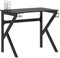 vidaXL Escritorio para Juegos con Patas en Forma K Mesa Gaming Oficina Despacho Estudio Jugador Ordenador Computadora Trabajo Negro 90x60x75 cm
