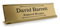 Badgemaster Custom Personalised Engraved Gold Aluminium Office Home Desk Name Plaque Decorated Silver Gold Front Plate Bespoke Modern Gift Teacher Graduate Manager Assistant Executive