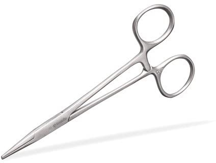 TFS Angling Fishing Forceps Pliers.Stainless Steel.Fly Fishing.Hook Remover,Unhooking.Straight or Curved 13cm or 18cm.Metal Disgorger included