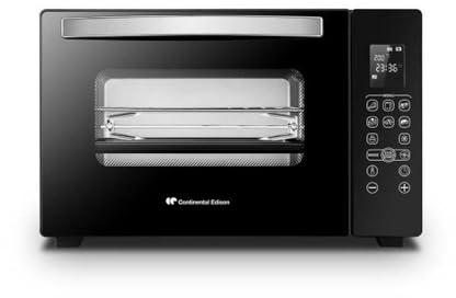CONTINENTAL EDISON CEMF38DIG - Minifour électrique 38L noir - 1600W - Rotissoire, Convection naturelle
