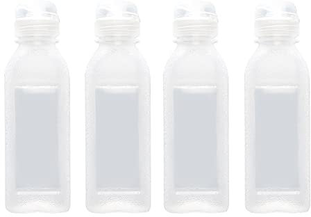 CHENSHUO Kunststoff-Quetschflasche, transparente Gewürz-Quetschflasche, mit Silikonventil, keine Rückschlagkappe, geeignet für Öl, Honig, Grillsoße und Gewürze, rutschfeste Quetschflasche, 4 Stück