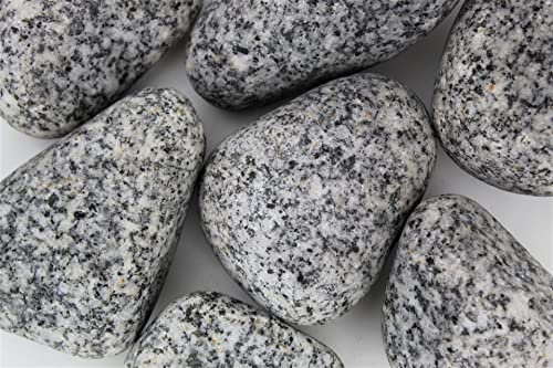 Gartenwelt Riegelsberger 5 kg Gletscher Kies Royal gewaschen Körnung 40-60 mm Marmorkies Granit Royal Marmor Kieselsteine Zierkies Steine Deko Garten