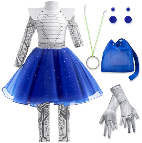 LZH Zombies Disfraces extraterrestres Vestido para niñas Niños Cosplay Disfraz de animadora Addison Princesa Disfraces de Halloween