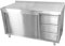 GGM Gastro | ASK207R3A#ECO | Edelstahl Arbeitsschrank ECO - 2000x700mm - mit 3 Schubladen rechts & Aufkantung
