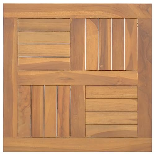 vidaXL Tischplatte Holzplatte Massivholzplatte Esstischplatte für Esstisch Gartentisch Tisch Garten Quadratisch 50x50x2,5cm Massivholz Teak