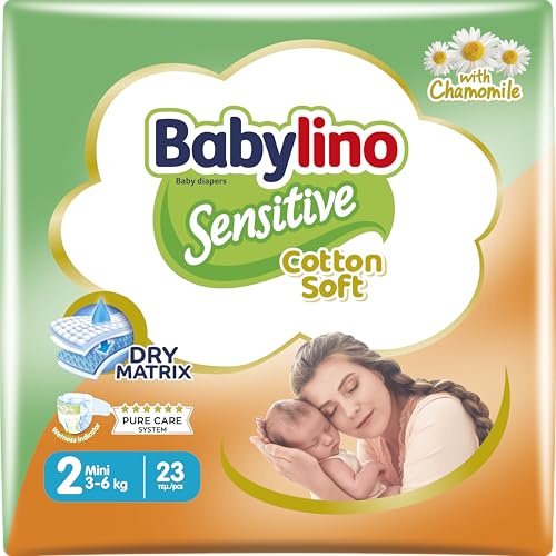 Babylino Sensitive Couches Bébé Taille 2, Mini (3-6Kg), 23 Unités