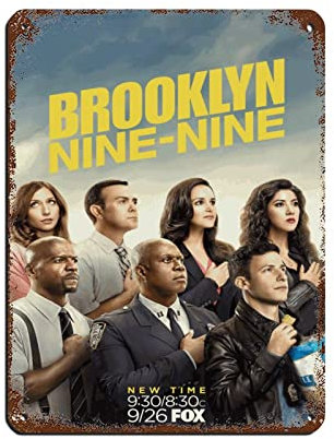Brooklyn 99 Poster Blechschild Vintage Metall Pub Club Cafe Bar Home Wandkunst Dekoration Poster Retro 30 x 40 cm