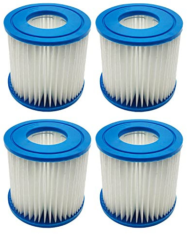 Benfosh Lot de 4 cartouches filtrantes pour Bestway Type VII et D, compatibles avec les cartouches filtrantes Intex Type D pour piscine thermale thermale