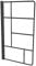 ONDÉE, Pare baignoire FABRILIA, Motif industriel cadriage irrégulier noir mat, 80x140cm, Epaisseur 5mm, Traitement anticalcaire, Profilé ajustable noir mat (-2cm), Verre trempé