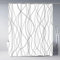 KEPPD Gris et Blanc Rayures Tissu Rideau De Douche Multi Taille Imperméable Épaissir Polyester Salle De Bains Cloison Décoratif avec Crochet-XXL 90X200cm Rideau De Douche