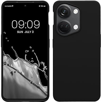 kwmobile Cover per OnePlus Nord 3 5G Custodia - Back Case per Smartphone in Silicone TPU - Protezione Gommata - nero