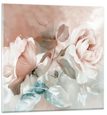ARTTOR Bilder auf Glas 30x30cm Wandbild Glasdruck Botanik Blumen - 5505