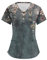 Kasack Damen Schlupfkasack Bunt T-Shirt Set Berufskleidung Modern, Pflege Kassak Frauen Weihnachten (3-Navy, XXL)