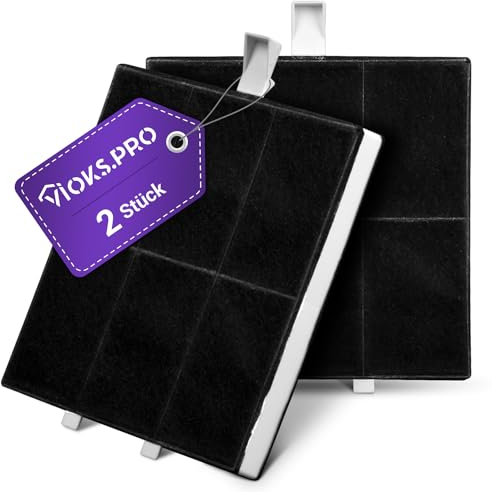 Vioks.pro Set 2x Aktivkohlefilter Dunstabzugshaube 225х220х24mm Ersatz für Balay Fettfilter Dunstabzugshaube 00360732 AA260112 DHZ5186 LZ51851 Z5116X1 & Dunstabzug Filter für Dunstabzugshaube