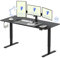 FLEXISPOT 180 * 80cm Electric Standing Desk Adjustable Standing Desk Sit Stand Up Desk Computer Desk with Hook Memory Function for Office and Home (Black+Black)