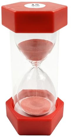 Sablier Enfant, Minuterie de Cuisine, Couleur sablier, Montre de Cuisine, pour Enfants, Jeu de Classe, Cuisine, Décoration de Bureau à Domicile, 15 Minutes, Rot