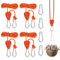 4 Stück Ratchet Hanger Verstellbarer Seilaufhänger 2M, 1/8 Zoll Ratschenseil Seilzugratsche Ratschenhaken Einstellbare Seil Seilhaken Ratsche Seilratsche für Zimmerpflanzen Freien Zelt (Orange)