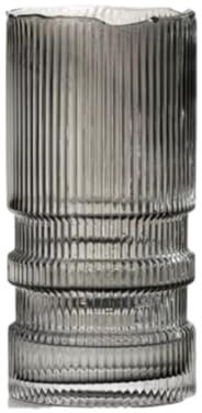 Vase Vase Deco Vase en Verre Gris Fumé, Vase À Fleurs Épais, Décoration De La Maison pour Salon, Salle À Manger, Bureau Vasen Set