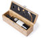 FOR ADVENTUR – Coffret Cadeau en Bambou pour Vin – Boîte Élégante 750 ml avec Accessoires Sommeliers (Tire-Bouchon, Coupe-Capsule, Verseur, Bouchon)