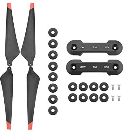 ROXENT 3820 Carbon Faser Nylon Paddel Klapp Propeller CW/CCW Mit Requisiten Klemme Landwirtschaft Anlage Drone Zubehör, for DJI T30 Drohnen-Quadrocopter(Orange 1 Pair Set)
