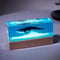 Xiyocadt Epoxidharz Wal Ozean Lampe,Nachttischlampe Dimmbar Nachtlicht Epoxid Holz Base mit USB Stecker Beste Freundin Geschenke Geburtstag Geschenk Mann Geburtstag Geschenk Junge,A