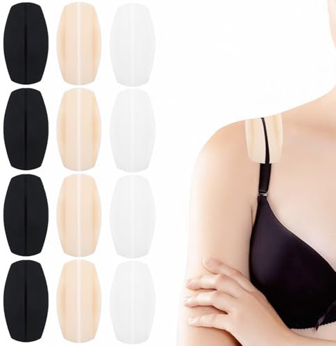 Molain 6 Paar BH Trägerpolster Silikon, bh träger halter BH-Zubehör Anti Rutsch BH-Schulterpolster BH-Trägerkissen Aus Silikon Rutschfest Komfort Lindert Schmerzen für Frauen und Mädchen