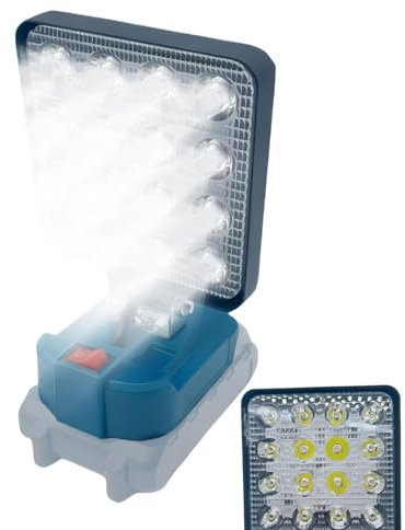 Lampe sans fil, lampe de magasin portable, Projecteur étanche à piles, Lampe de travail LED rotative à haute luminosité avec Protection basse tension, éclairage extérieur pour la réparation du Camping