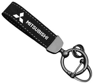 KSCZCB Auto Schlüsselanhänger für Mitsubishi Triton, Autoschlüsselbund Schlüsselring Metall Schlüsselbund Schlüsselhalter Auto Schlüsselring Ersetzen Zubehör,Black