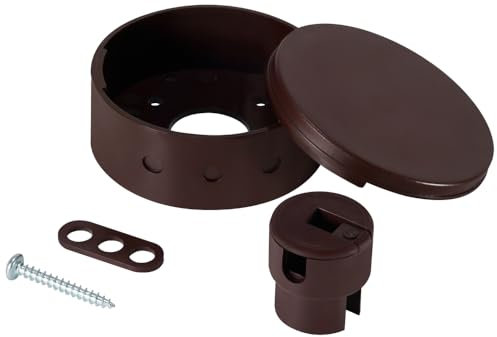 Verteilerbaldachin mit Zubehör Deckenverteiler Verteilerdose Aufputzdose Anschlussdose (Braun)