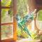 YELYTR Sonnenfänger Prisma Kolibri, Fensterdeko Hängend, Acryl Sonnenfänger Anhänger Deko, für Fenster, Regenbogenmacher, Party Dekoration, Gartendekoration (B)