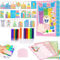 Kratzbilder für Kinder, 35 Stück Regenbogen Kratzkunst Kinder, Regenbogen Kratzbilder, Regenbogen Scratch Art, Scratch Painting, DIY Kratzkunst für Kinder, Rakel Malkit für Kinder Mädchen Jungen